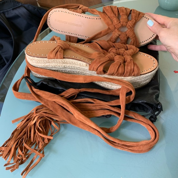 NEW Sigerson Morrison espadrille suede sandals🤎 - Picture 8 of 10
